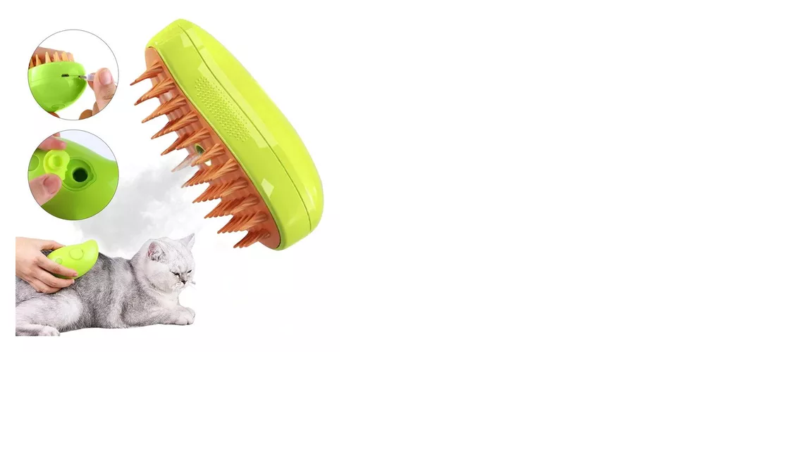 Cepillo De Mascotas Con Vapor 3 En 1